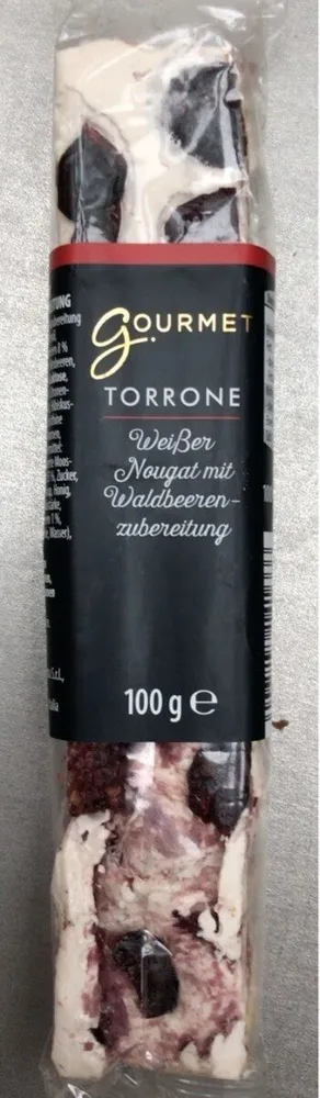 Torrone Weißer Nougat mit Waldbeerenzubereitung