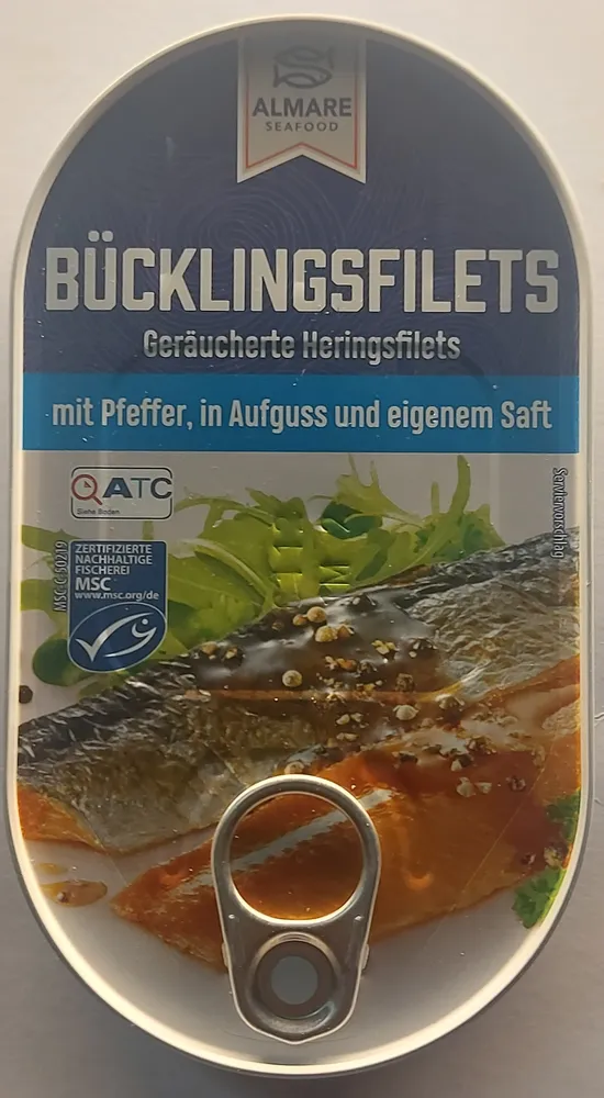 Bücklingsfilets mit Pfeffer, in Aufguss und eigenem Saft