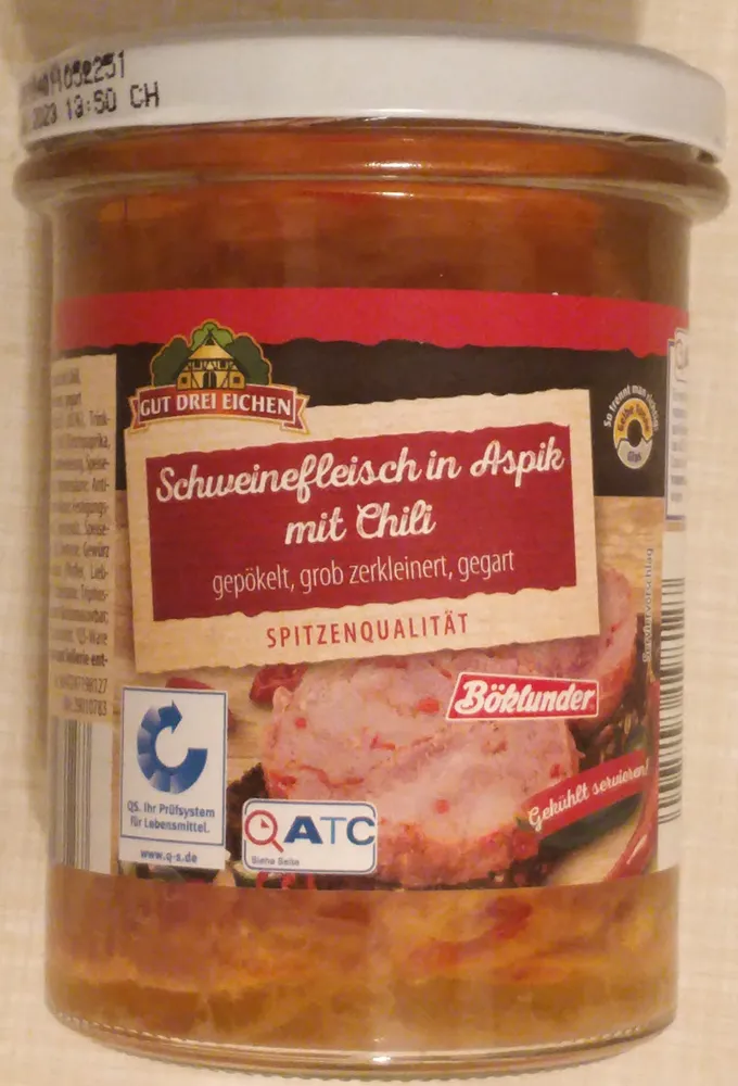 Schweinefleisch in Aspik mit Chili