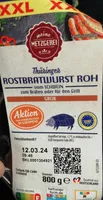 Thüringer Rostbratwurst, roh, grob