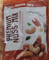 Premiumnuss-Mix mit Mandel-, Cashew-,  Pekan-, Macadamia-  & Paranusskernen, ungesalzen