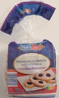 Französische Sandgebäcke mit Fruchtfüllung Heidelbeere