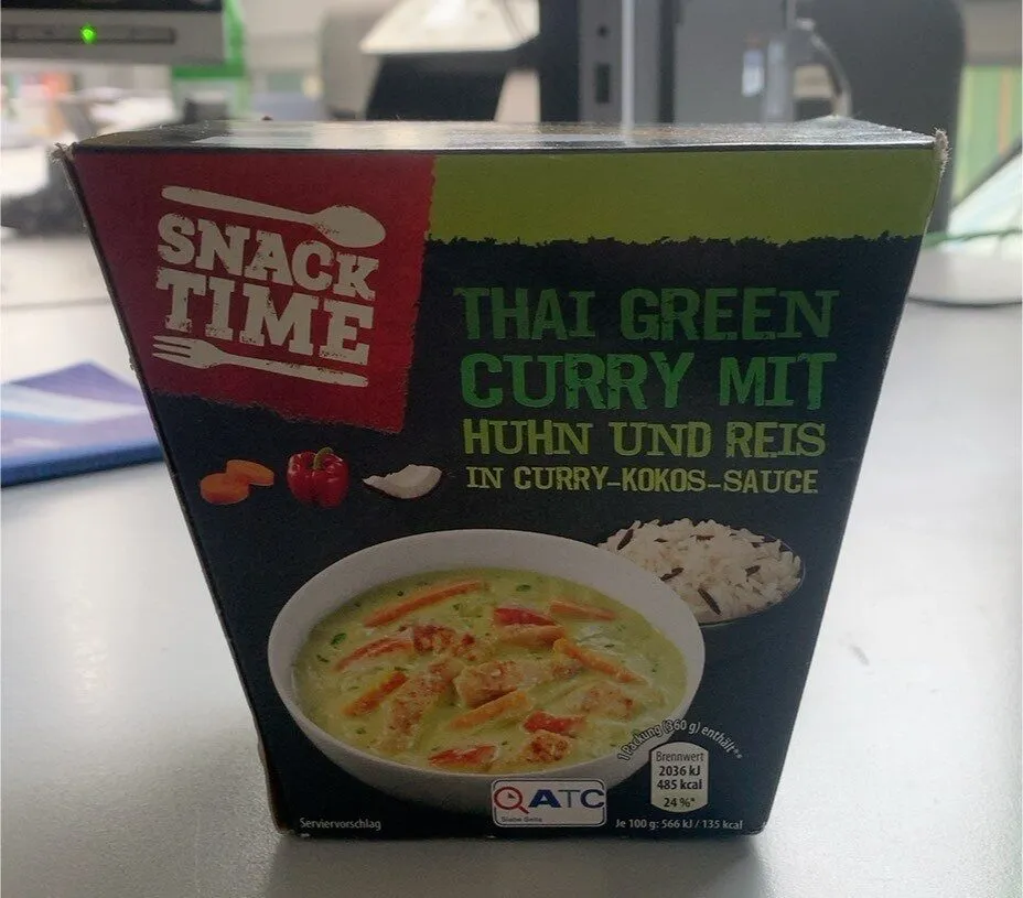 Thai Green Curry mit Huhn und Reis