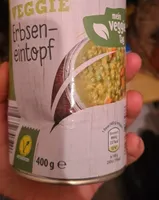 Vergießen Erbseneintopf