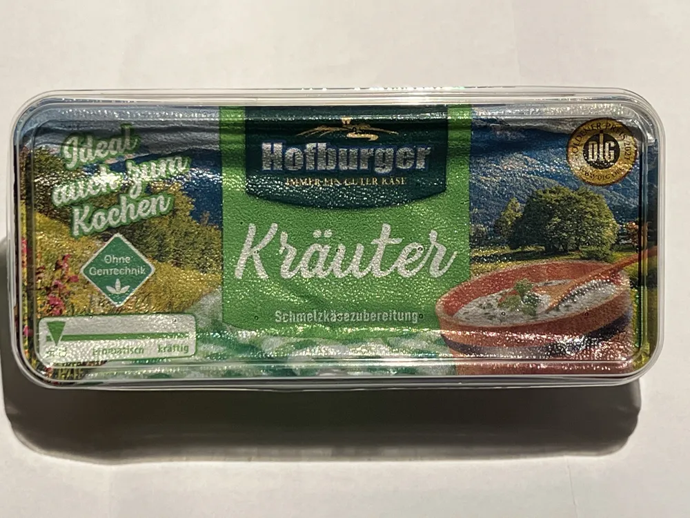 Kräuter Schmelzkäsezubereitung