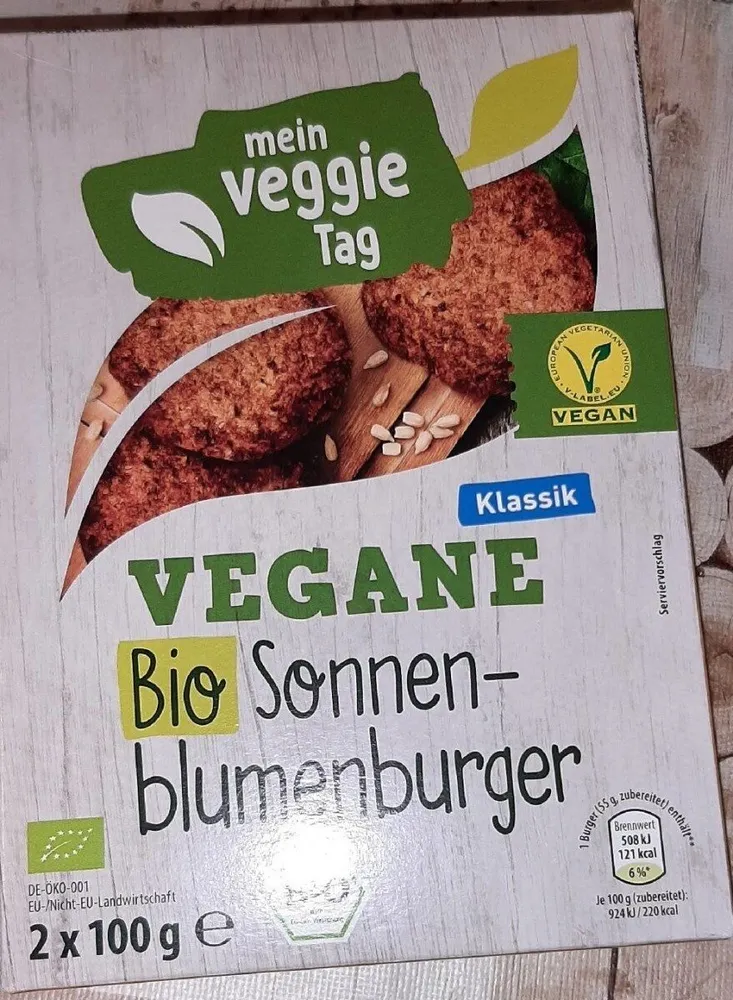 vegane Sonnenblumenburger