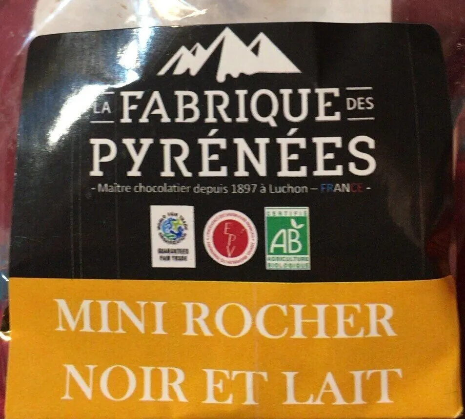Mini rocher noir et lait