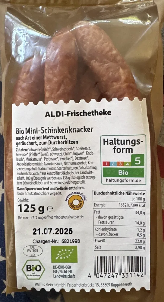 Bio Mini-Schinkenknacker