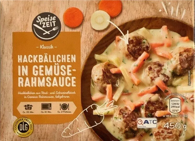 Hackbällchen in Gemüse-Rahmsosse