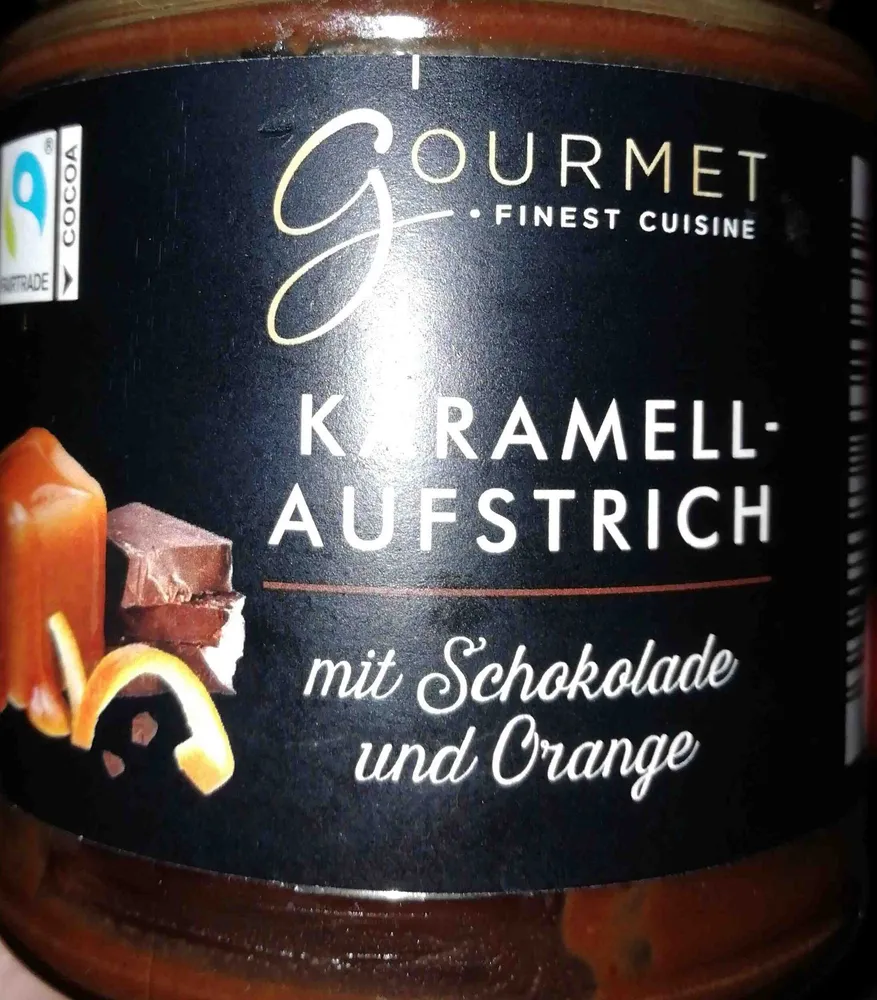 Karamell-Aufstrich mit Schokolade und Orange