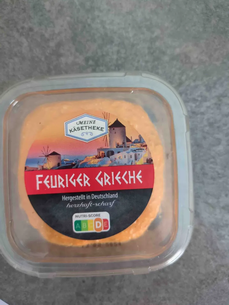 ALDI Mediterrane Käsecreme Feuriger Grieche 100g 1.69€ 1kg 16.90€