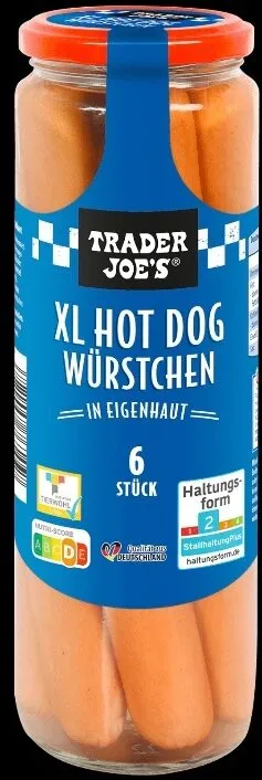 XL Hot-Dog-Würstchen in Eigenhaut