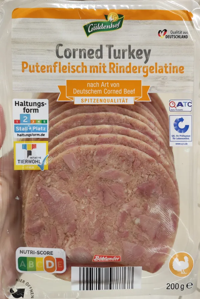 Corned Turkey Putenfleisch mit Rindergelatine