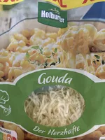 ALDI HOFBURGER Käse Streukäse Gouda Der Herzhafte gerieben 48% Fett i.Tr. 500g 3.33€ 1kg 6.66€