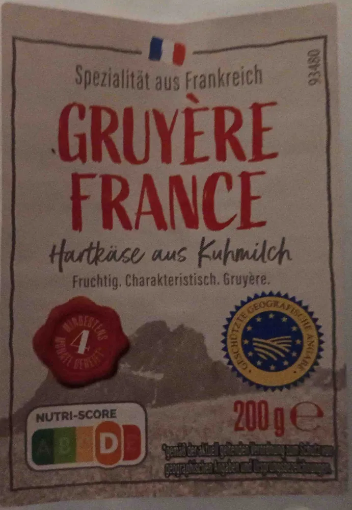Gruyère France, 47 % Fett i. Tr.
