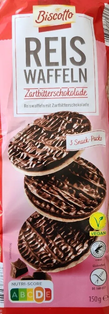 Reiswaffel Zartbitterschokolade