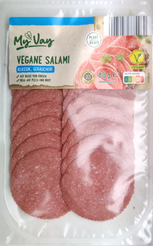 Vegane Salami, klassisch geräuchert