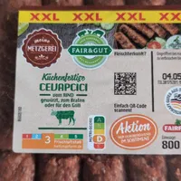ALDI RIND FAIR & GUT Cevapcici XXL Frisch; Hackfleischröllchen aus Schweine- und Rindfleisch; zum Braten oder für den Grill 6.59€ 800-g-Packung 1kg 8.76€