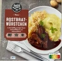 Rostbrat-Würstchen -Menü-