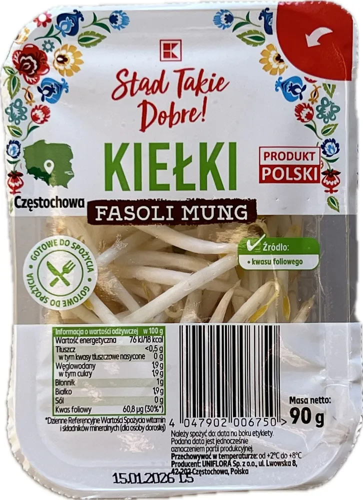 Kiełki fasoli mung