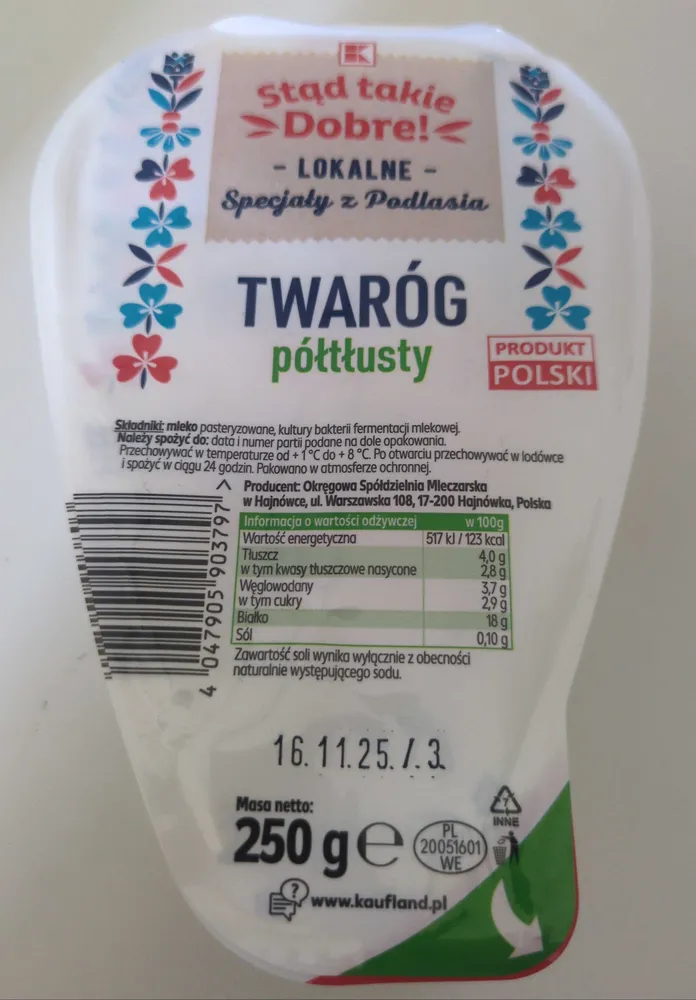 Twaróg półtłusty