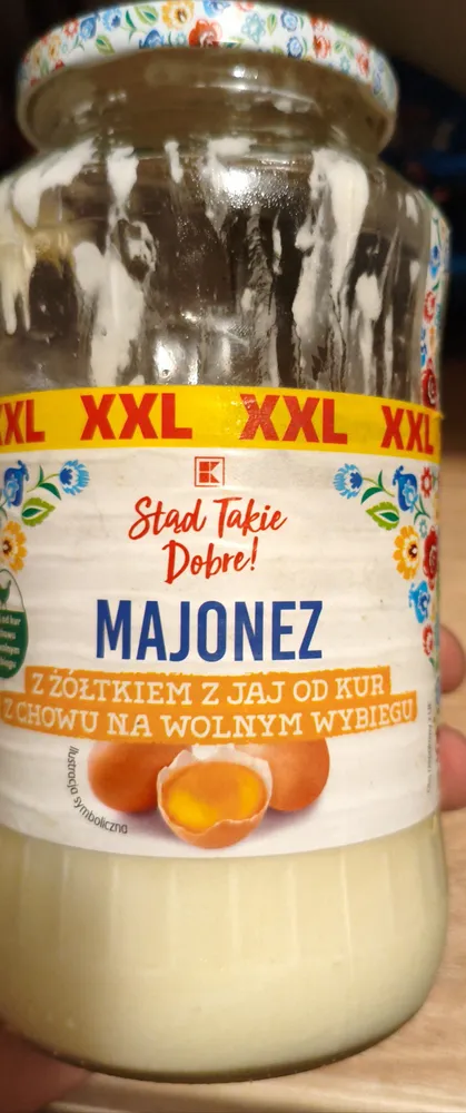Majonez z żółtkiem z jaj od kur na wolnym wybiegu