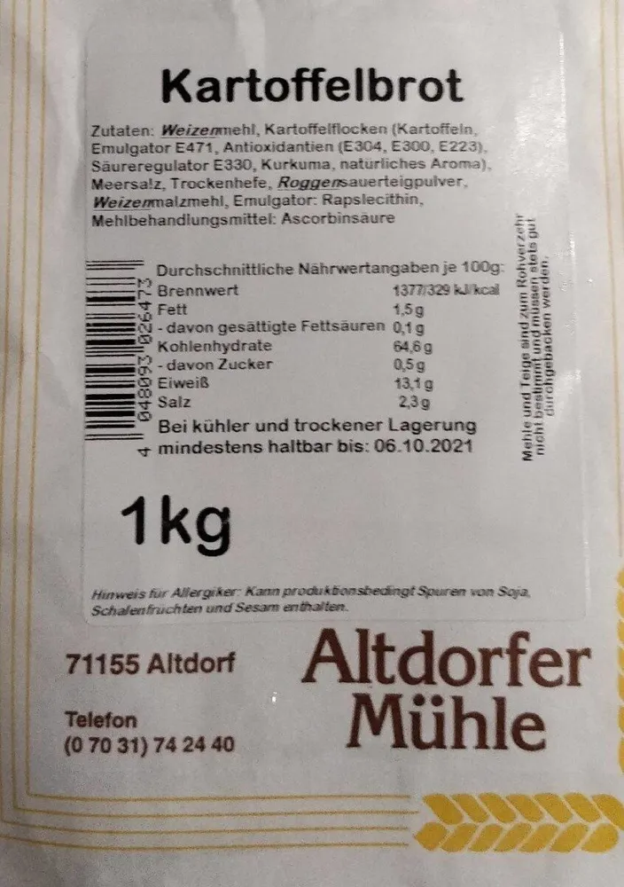 Kartoffelbrot