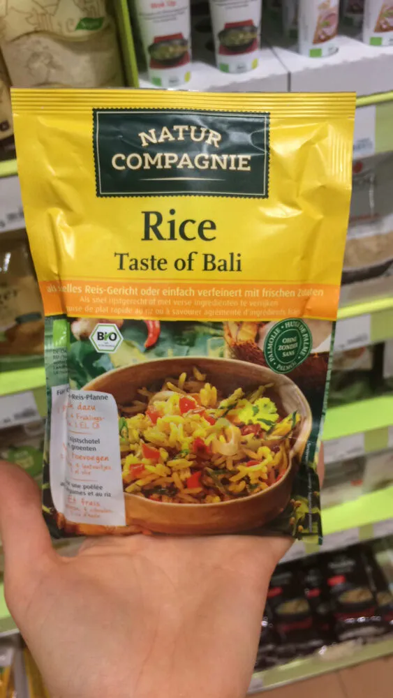 Natur Comp Rice Taste of Bali, 160 GR Packung