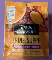 Feine suppe kürbis ingwer kokos