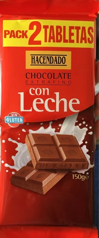 Chocolate extrafino con leche - Pack 2 tabletas