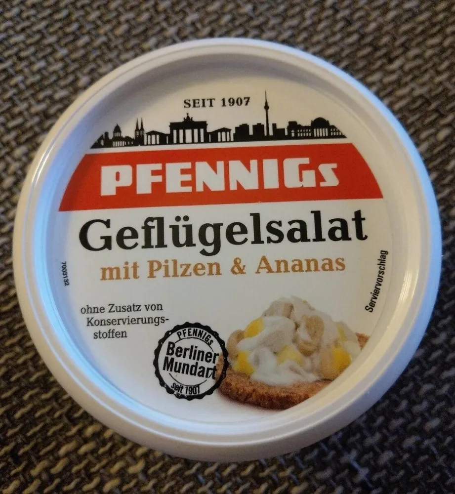 Geflügelsalat mit Pilzen & Ananas
