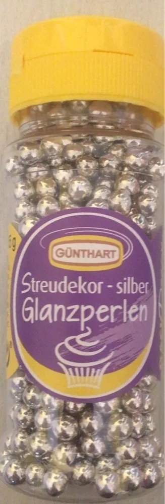 Streudekor - silber Glanzperlen