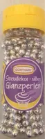 Streudekor - silber Glanzperlen