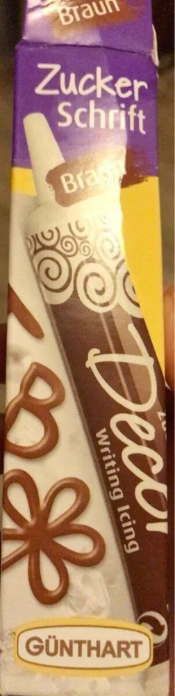 Zuckerschrift braun