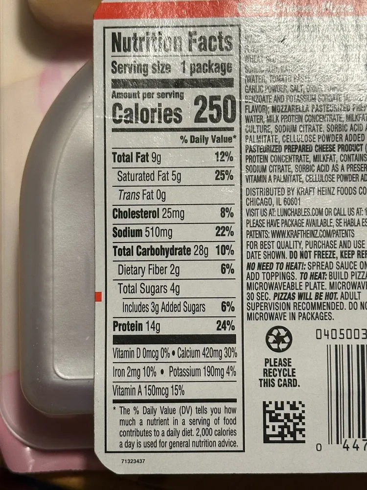 Lunchables Extra Cheesy Pizza