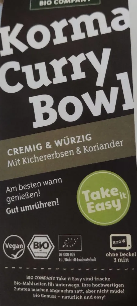 Korma Curry Bowl