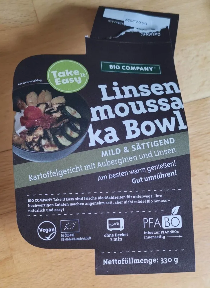 Linsenmoussaka Bowl
