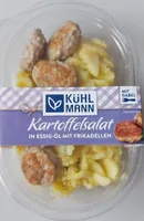 Kartoffelsalat in Essig-Öl mit Frikadellen