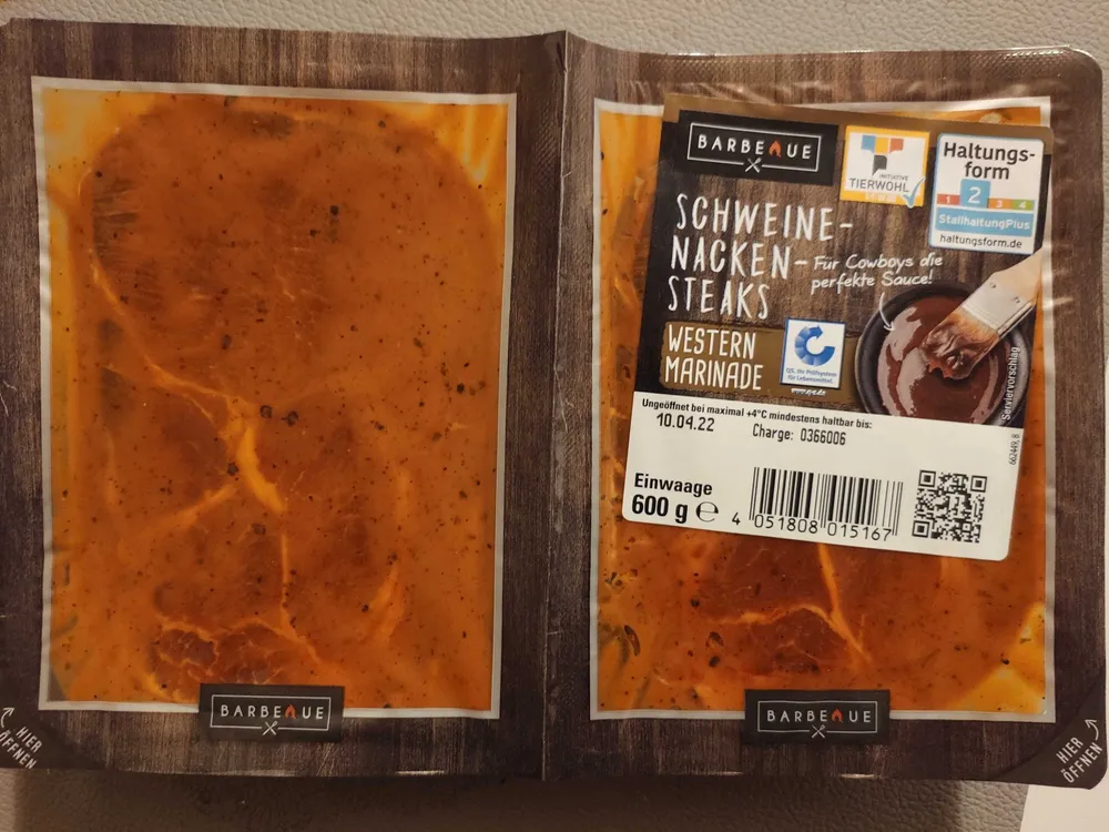 SCHWEINE-NACKEN-STEAKS WESTERN MARINADE