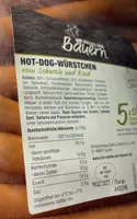 Hotdog Würstchen vom Schwein und Rind
