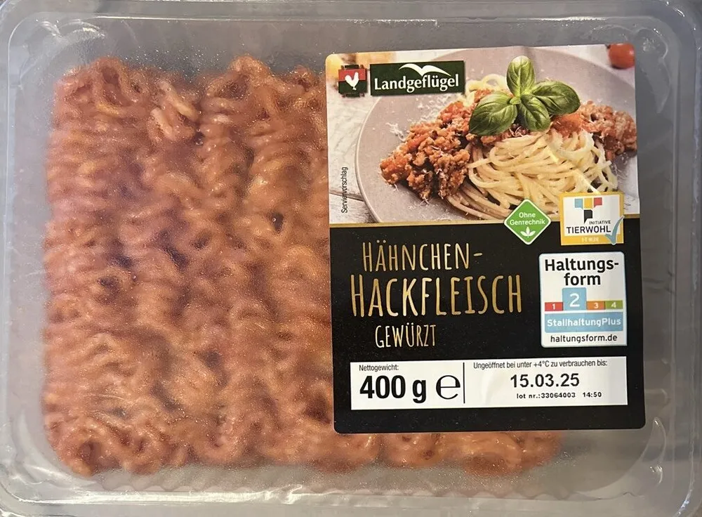 Hähnchenhackfleisch gewürzt