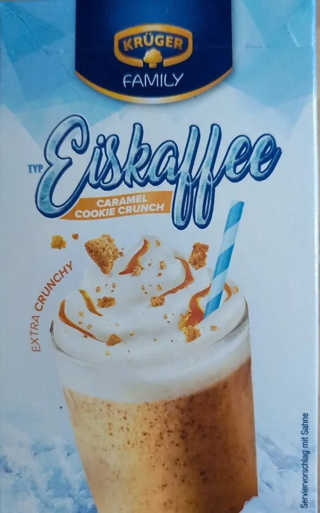 EDEKA Krüger Family Typ Eiskaffee Caramel Cookie Crunch 10er 2,99€ 1kg 11,96€