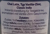 Chai latte typ vanille-zimt classic india
