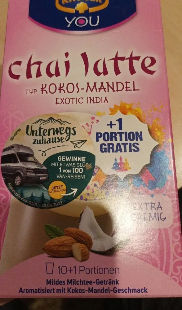 Chai Latte Typ Kokos Mandel
