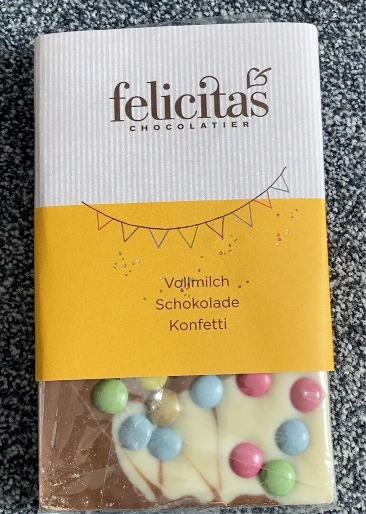 Vollmilch Schokolade Konfetti
