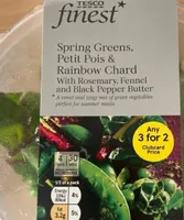 Spring greens, petit pois & rainbow chard