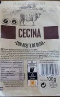 Cecina con aceite de oliva