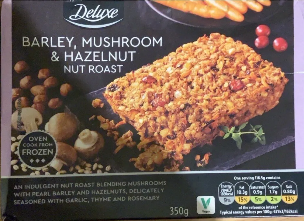 Barley, mushroom and hazelnut roast