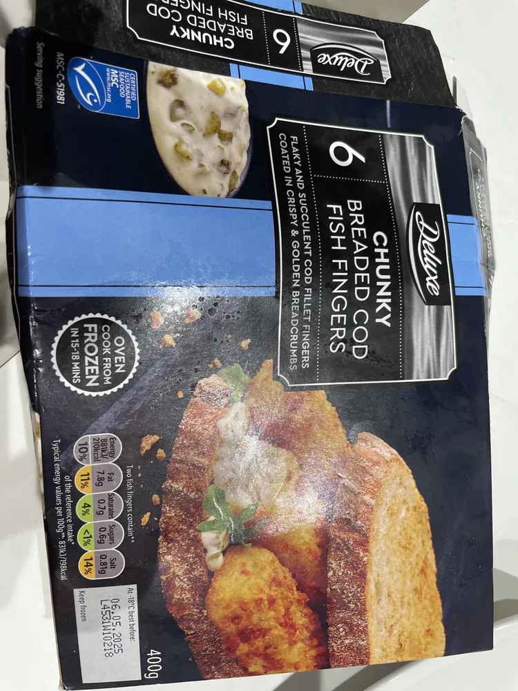 Chunky Breaded Cod Fish Fingers