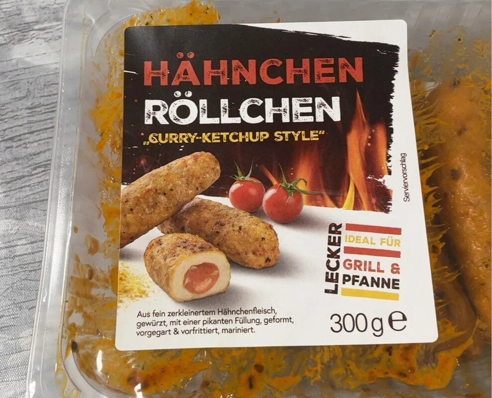 Hähnchen Röllchen curry-ketchup style
